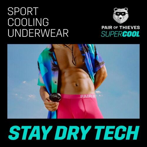 Pair of Thieves Men's SuperCool Boxer Briefs 2pk - Blue/Maroon S