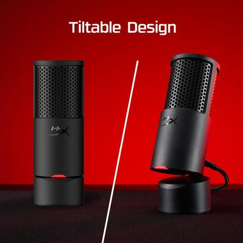 HyperX SoloCast 2 – Gaming USB Condenser Mic USB-C to USB-A Plug and Play Black