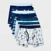 Cat & Jack Boys' Space Boxer Briefs 7pk - Blue/White - L