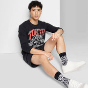 Men's Regular Fit Crewneck Long Sleeve T-Shirt - Original Use™ Black M