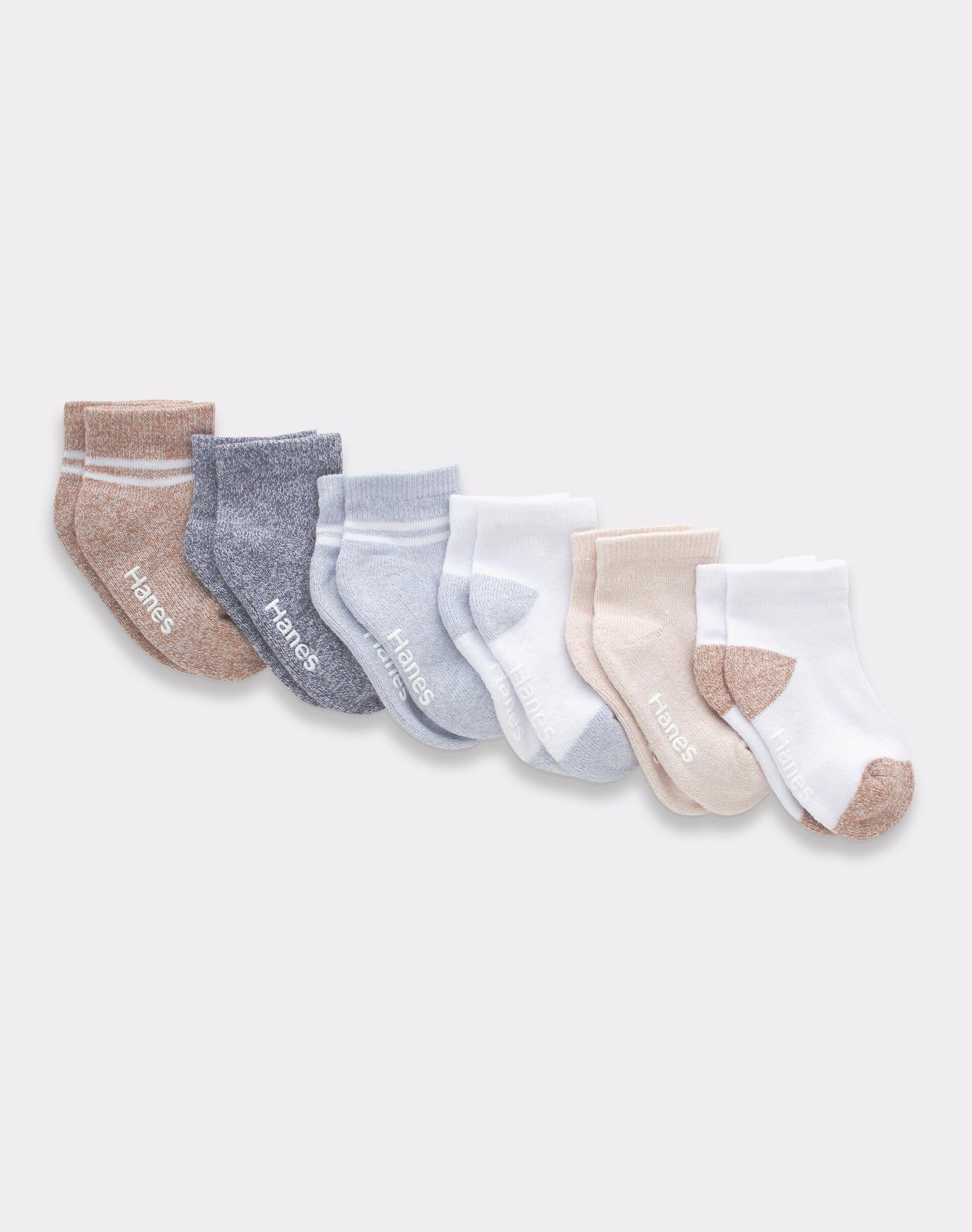 Hanes Pure Comfort Infant/Toddler Boys’ Ankle Socks  Organic Cotton  6-Pairs