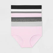 Women's 6pk Seamless Hipster Underwear - Auden™ Assorted Color XL: Solid/Pattern