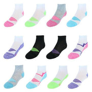 Hanes girls Cool Comfort Ankle Socks, 12-pair Pack fashion liner Assorted, Small