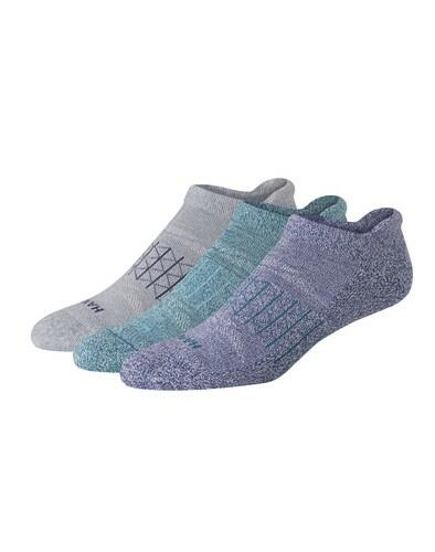 Hanes Men's 3pk Absolute Active Cushioned Heel Shield Socks Assorted Grays 6-12