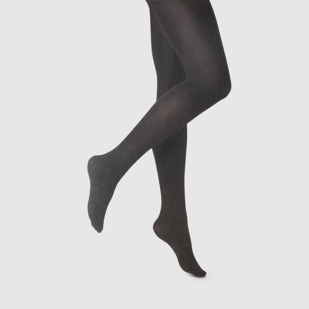 A New Day Women's 80D Control Top Super Opaque Tights - Black - M/L