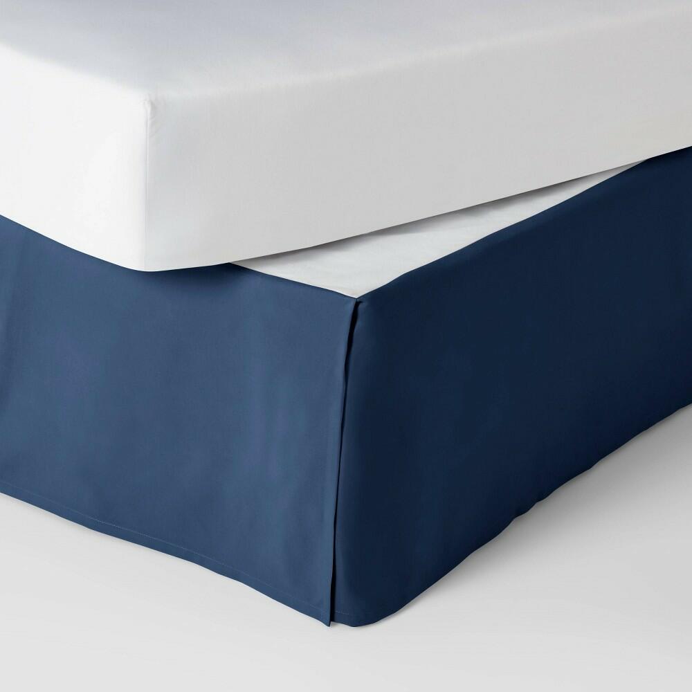 Twin Simple Pleat Kids' Navy - Pillowfort™: Microfiber Dust Ruffle, Twin Size