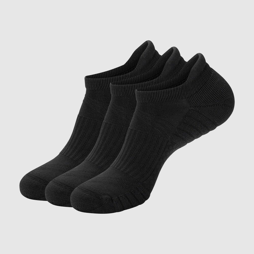 Hanes Men's Stretch Cushion Heel Shield Low Cut Socks 3pk - Black - 6-12