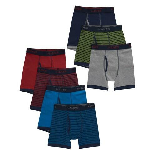 Hanes Boys' Underwear Boxer Briefs, lightweight Comfort Flex 7-Pack X LARGE