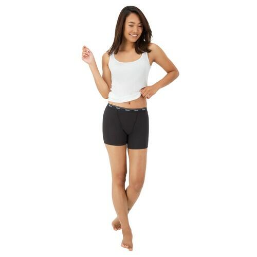 Hanes Women's Originals Mid-Thigh Boxer Brief Cotton Assorted, 4-Pack