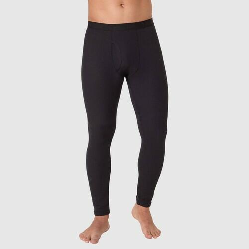 Hanes Men's Thermal Waffle Knit Pants - Black XXL