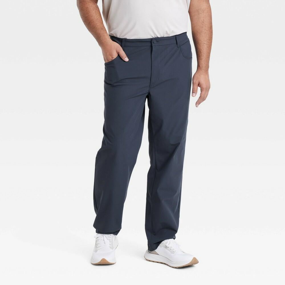 Men's 360 Lifestyle Big Relaxed Fit 5-Pocket Pants - All In Motion Navy Blue 36x34: Moisture Wicking, UPF 50+