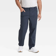 Men's 360 Lifestyle Big Relaxed Fit 5-Pocket Pants - All In Motion Navy Blue 36x34: Moisture Wicking, UPF 50+