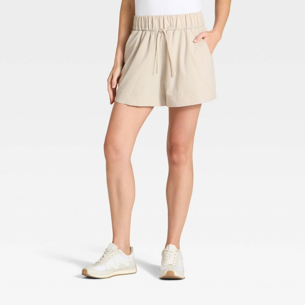 Women's Active Light High-Rise Wide Leg Shorts 3.5" - All In Motion™ Beige XL