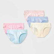 Girls' 5pk Bikini Underwear - art class™ Pink M