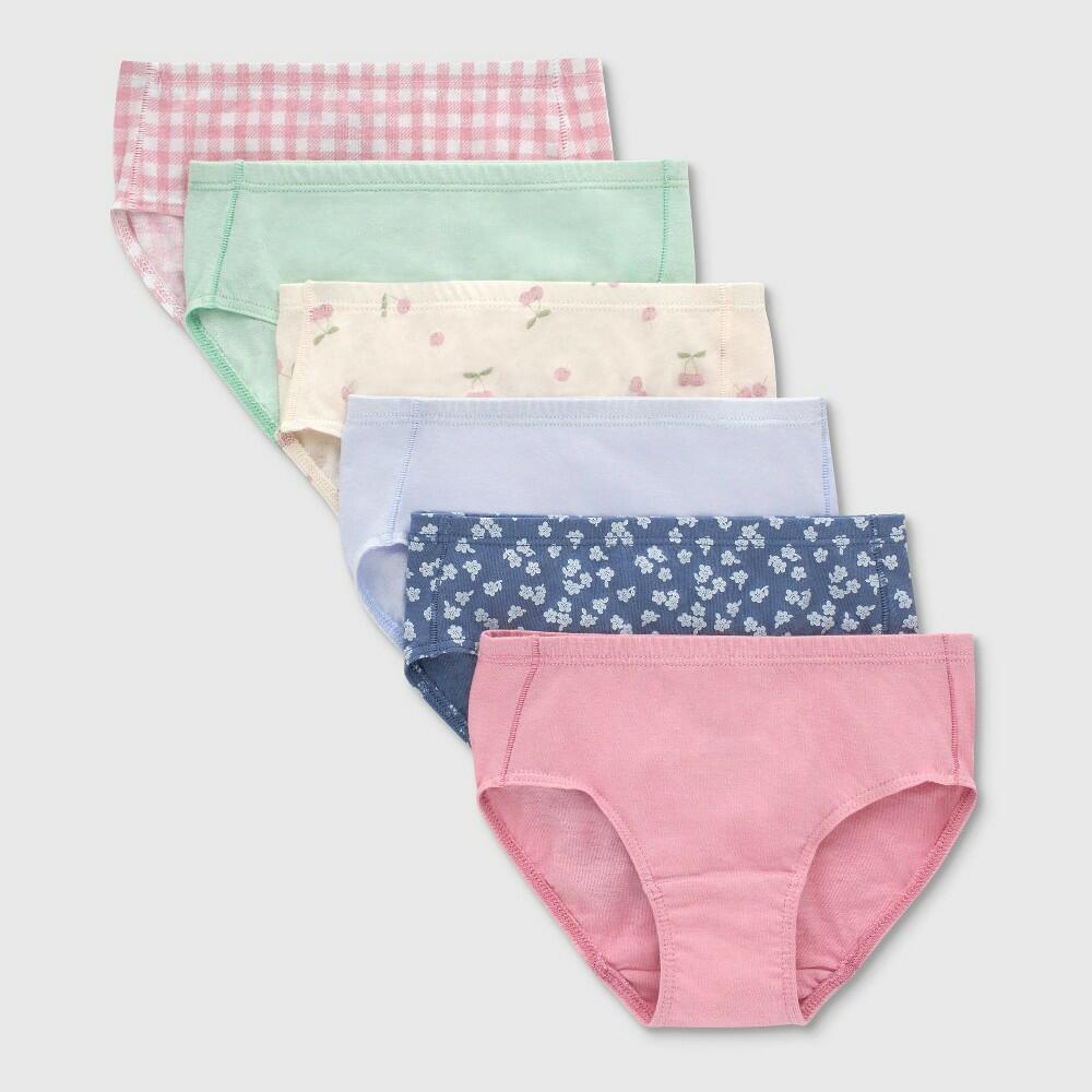 Hanes Toddler Girls’ Pure Comfort Organic Cotton Brief Underwear Assorted 6-Pack