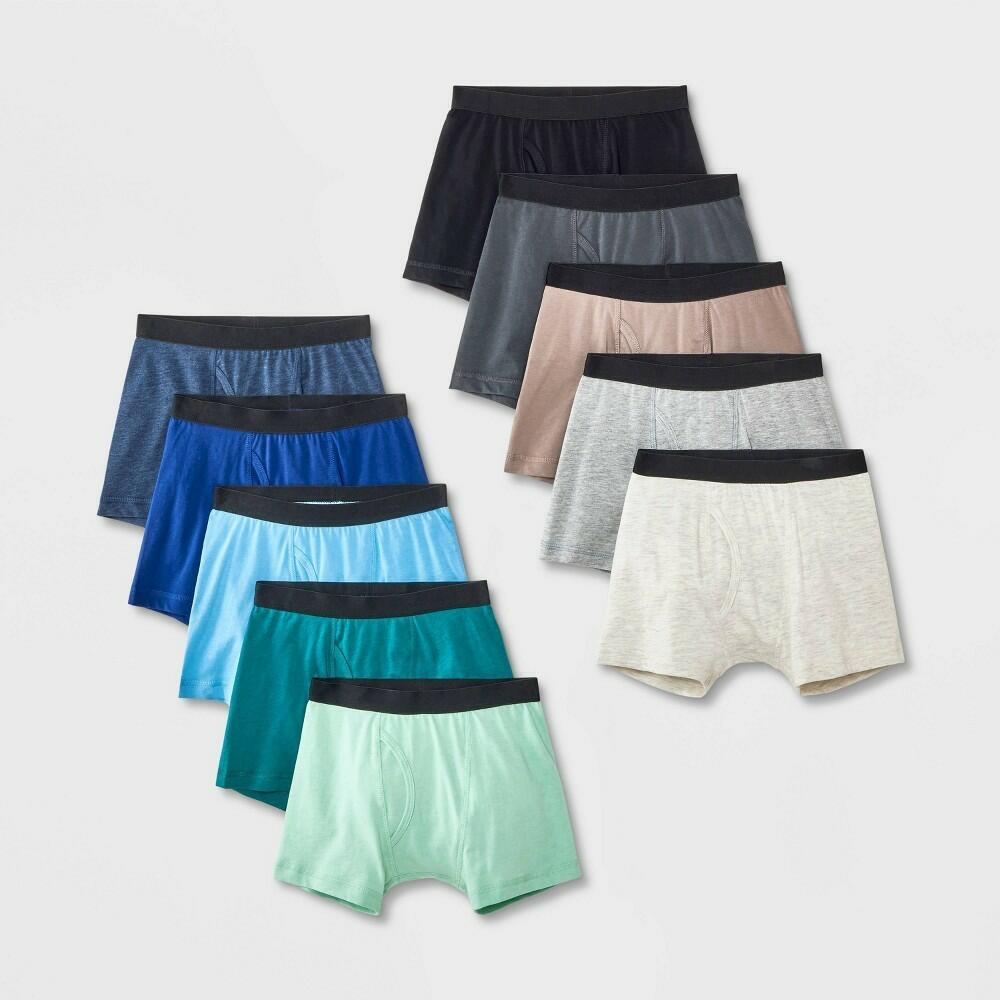 Boys' 10pk Boxer Briefs - Cat & Jack™ M