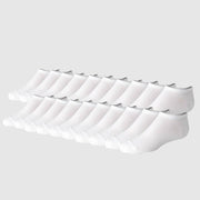 Hanes Girls' 20pk No Show Socks - White L: Arch Support, Lightweight Knit, Polyester Spandex Blend