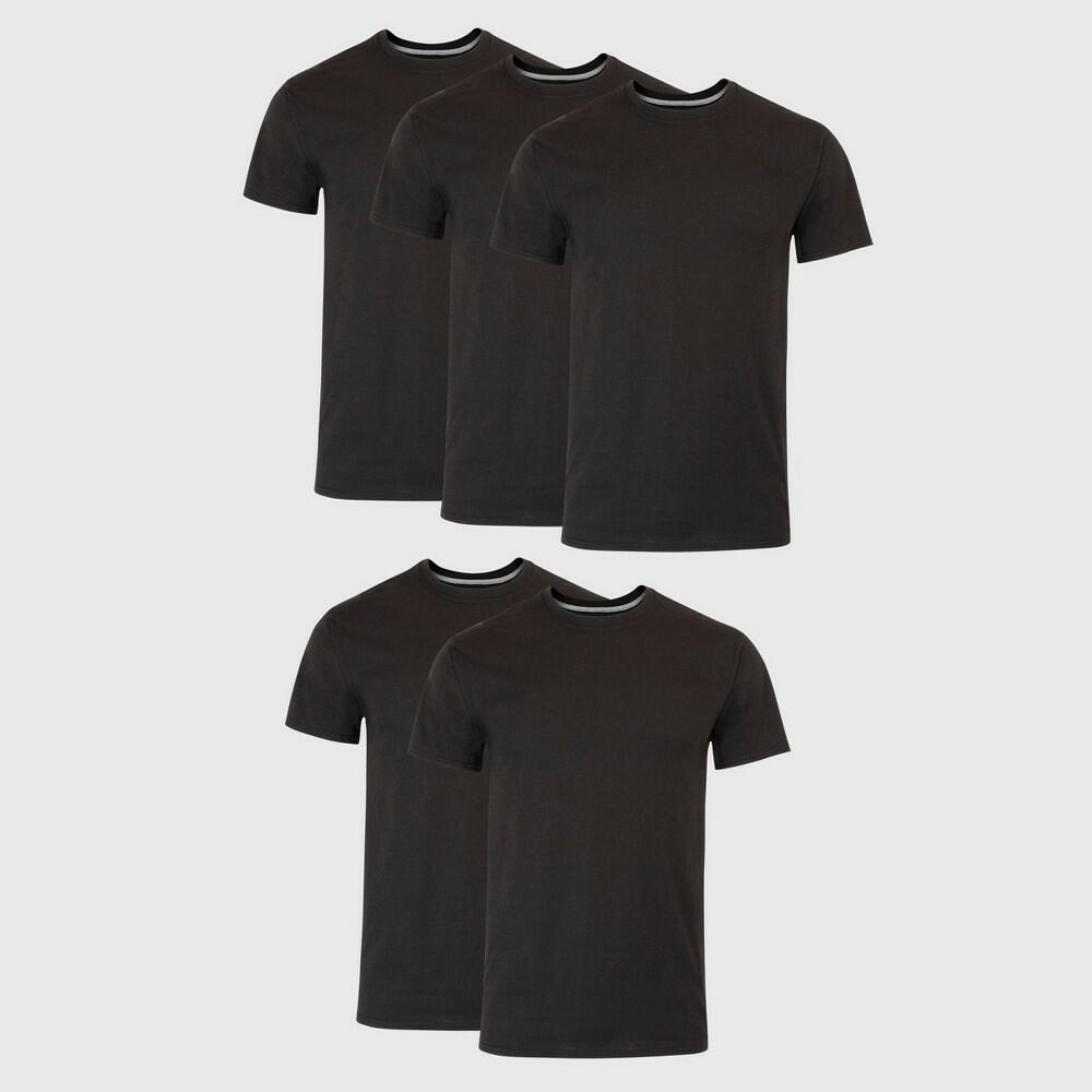 Hanes Men s Premium 5pk Slim Fit Crew Neck T-Shirt - (Black  Medium)