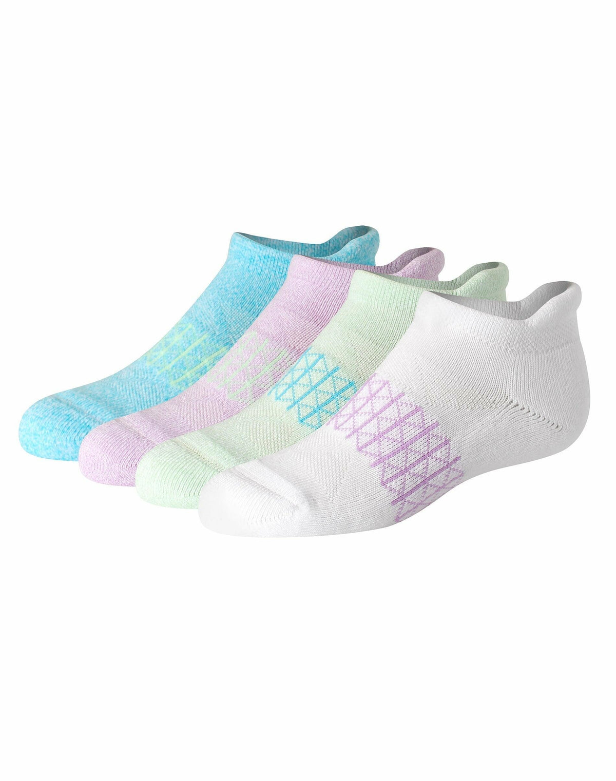 Hanes Girls' 4pk Absolute Active Heel Shield Socks - colors may vary M: Arch Support, Ankle Height