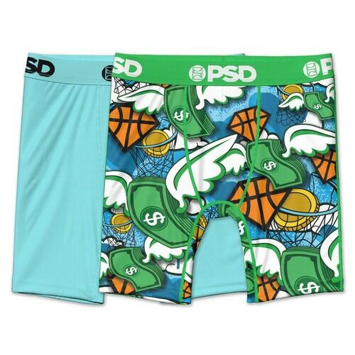 PSD Boys' 2pk Must Be Moolah Boxer Brief Underwear - Multicolored L