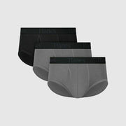 Hanes Premium Men's 3pk ComfortFlex Briefs - Black/Gray M