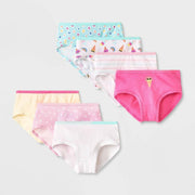 Toddler Girls' 7pk 'Ice Cream' Briefs - Cat & Jack™ 4T: Cotton Knit, Floral & Food Patterns, Low Rise