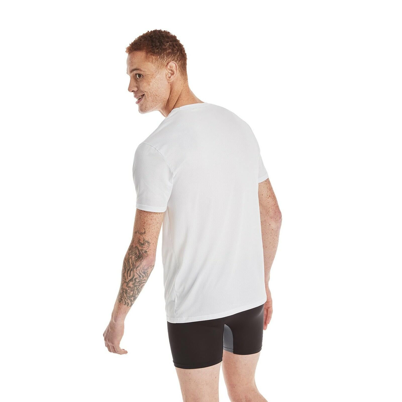 Hanes 3-Pack Men's All Day X-Temp Breathable Mesh  Stretch Crewneck White Small