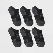 Women's 6pk Cushioned Mesh No Show Athletic Socks - All In Motion™ Black 4-10