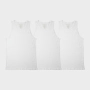 Pair of Thieves Men's 3pk SuperiAir Cotton Tank Top - White M: Classic Fit, Crew