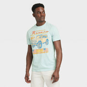Men's Short Sleeve Graphic T-Shirt - Goodfellow & Co™ Blue/Turq L
