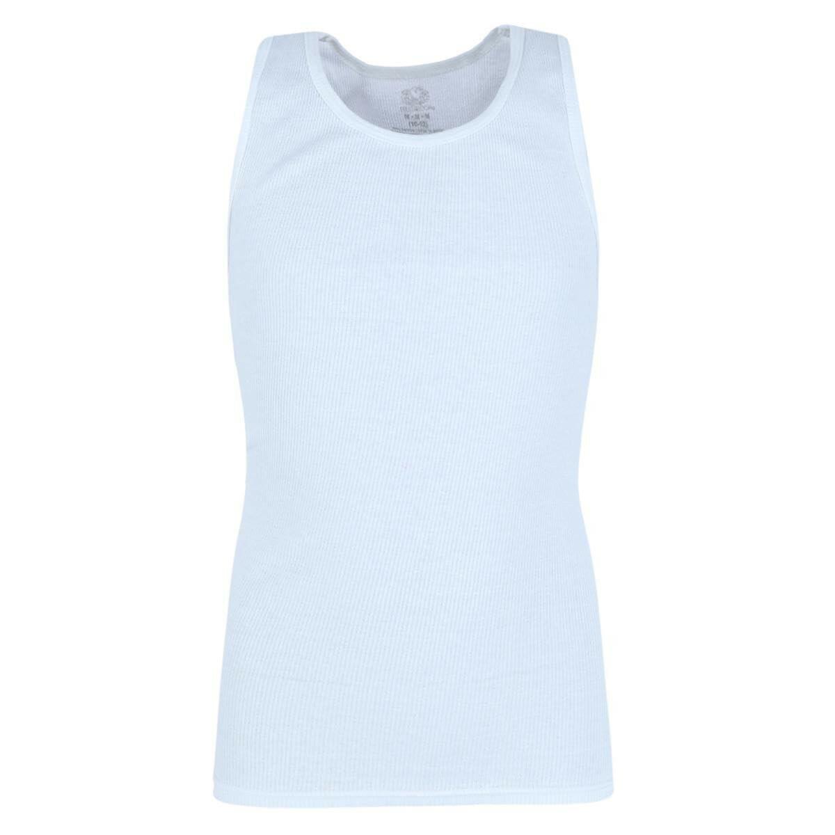 Fruit of the Loom Boys' Tank Top A-Shirts 5pk - White - L