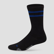 Hanes Premium Men's Compression Crew Socks 3pk - Black/Blue 6-12: Arch Support