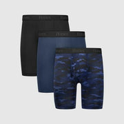 Hanes Originals Premium Super Stretch Boxer Briefs 3pk - Gray/Black M