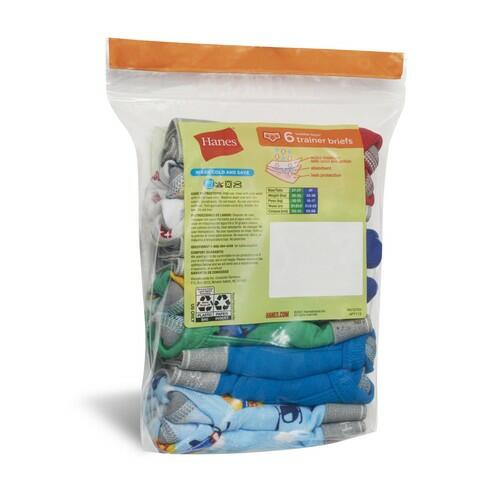 Hanes Toddler Boys Potty Trainer Boxer Briefs, 6-Pack Asst Colors 4T