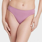 Women's Seamless Thong Underwear - Auden™ Mauve High Rise, Lightweight