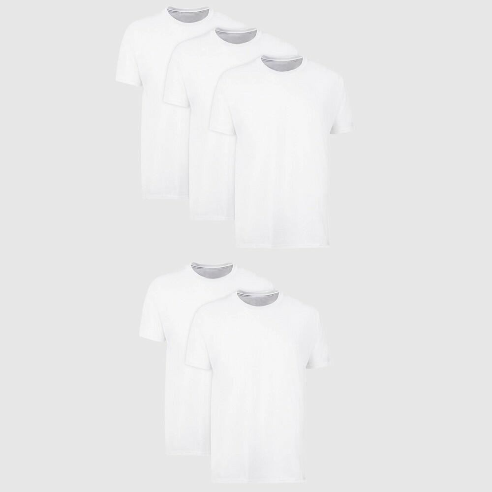 Hanes Men's Crewneck T-Shirts with FreshIQ 5pk - White - XXL