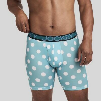 Jockey Generation™ Men's Microfiber Boxer Brief - Light Blue Golf Balls M