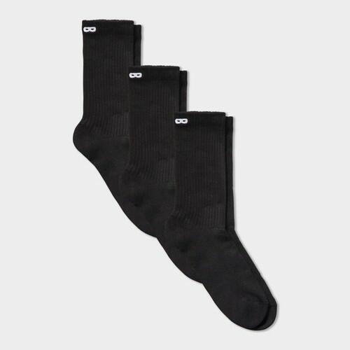 Pair of Thieves Men's Rayon Made From Bamboo Crew Socks 3pk - Black 6-12