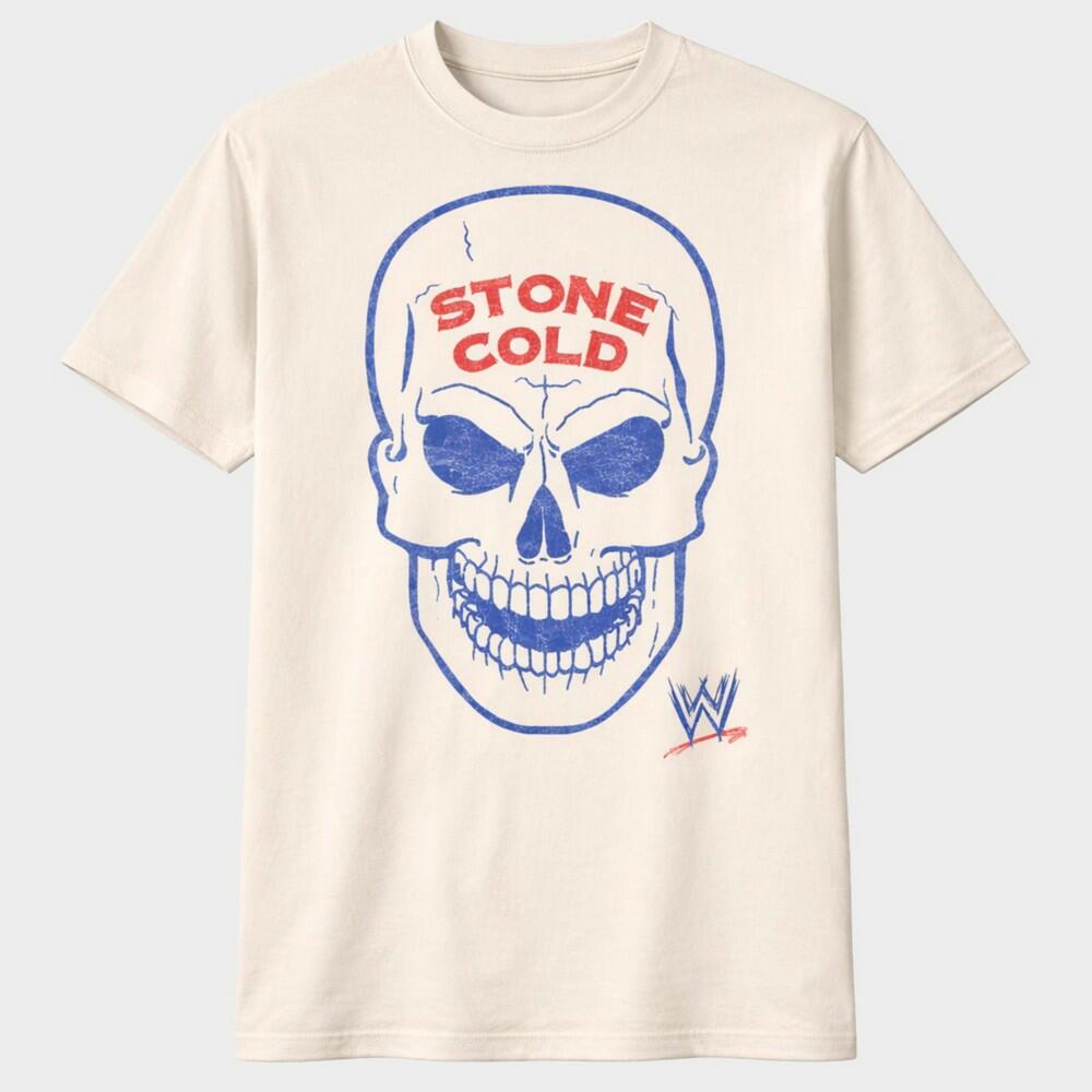 Men's WWE 'Stone Cold' Steve Austin Short Sleeve Graphic T-Shirt - White XXL