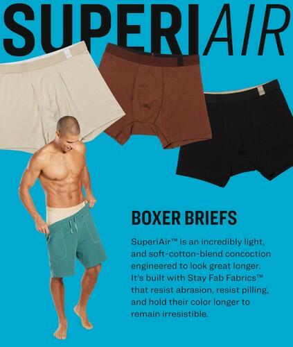 Pair of Thieves Men's 3pk SuperiAir Boxer Briefs - Dark Teal Blue L