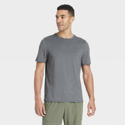 Men's Short Sleeve Performance T-Shirt - All In Motion™ Heathered Gray M: Moisture Wicking, Quick Dry, Jersey