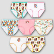Toddler Girls' Disney Moana Briefs - 2T-3T Cotton Jersey, Classic Patterns, 7-Pk