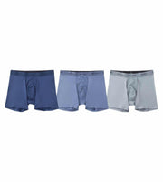 Pair of Thieves Men Quick Dry Boxer Briefs | 3 Pack Blue/Green/Gray Large