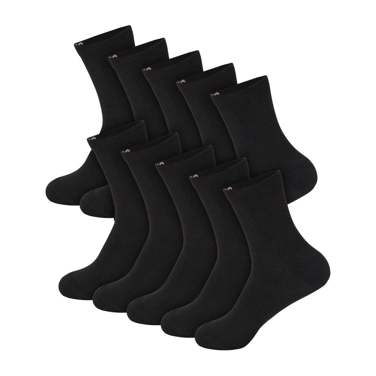 Hanes Women s Moves 10 Pair Compression Arch Cushion Crew Black  Size 8-12