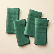 4pc Tonal Trim Cloth Napkins Green - Hearth & Hand™ with Magnolia