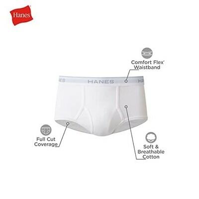 Hanes Men 9pk Tagless White Briefs with ComfortFlex Waistband Small