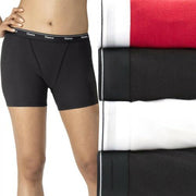 Hanes Women's Originals Mid-Thigh Boxer Brief Cotton Assorted, 4-Pack