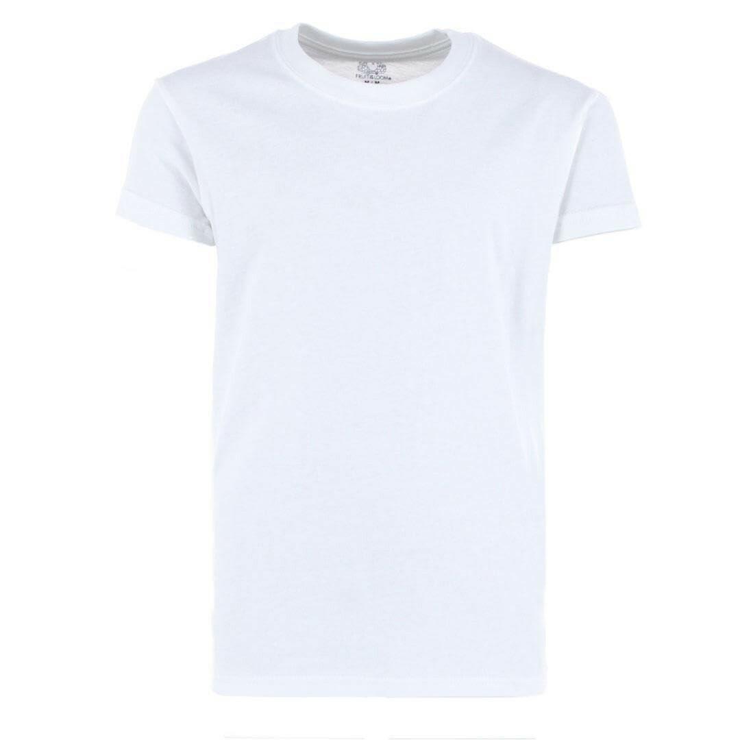 Fruit of the Loom Boys' Crew T-Shirts 5pk - White - M