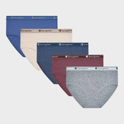 Champion Women's 5pk Cotton Stretch Iconic Essentials Briefs - L