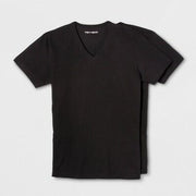 Pair of Thieves Men's 2pk V-Neck Undershirt - Black L: Midweight, Short Sleeve